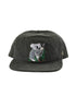 Kids grey corduroy snapback hat with embroidered koala on front, flat brim and classic snap fit – Fallenbrokenstreet kids cap.