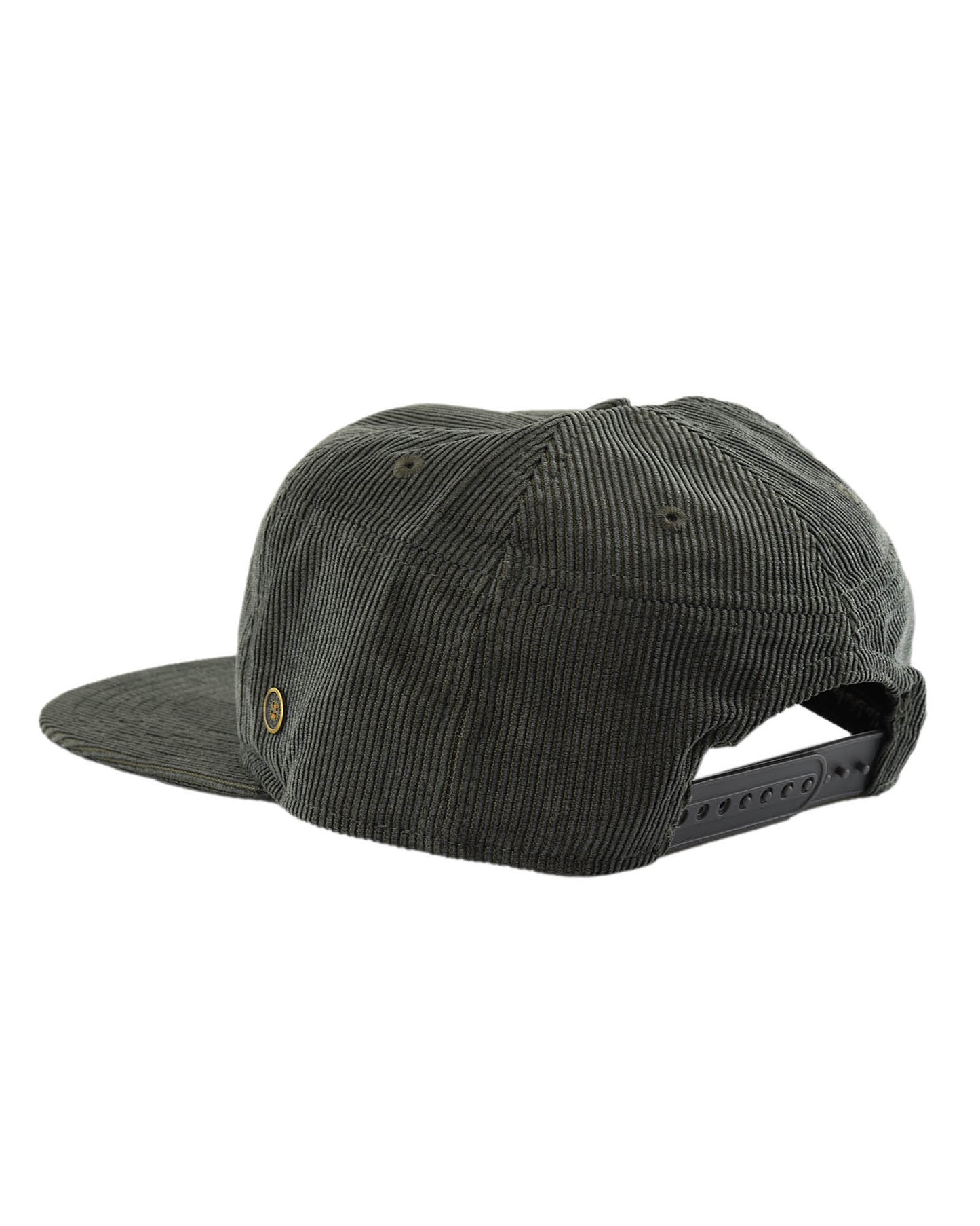 back view Kids grey corduroy snapback hat with embroidered koala on front, flat brim and classic snap fit – Fallenbrokenstreet kids cap.