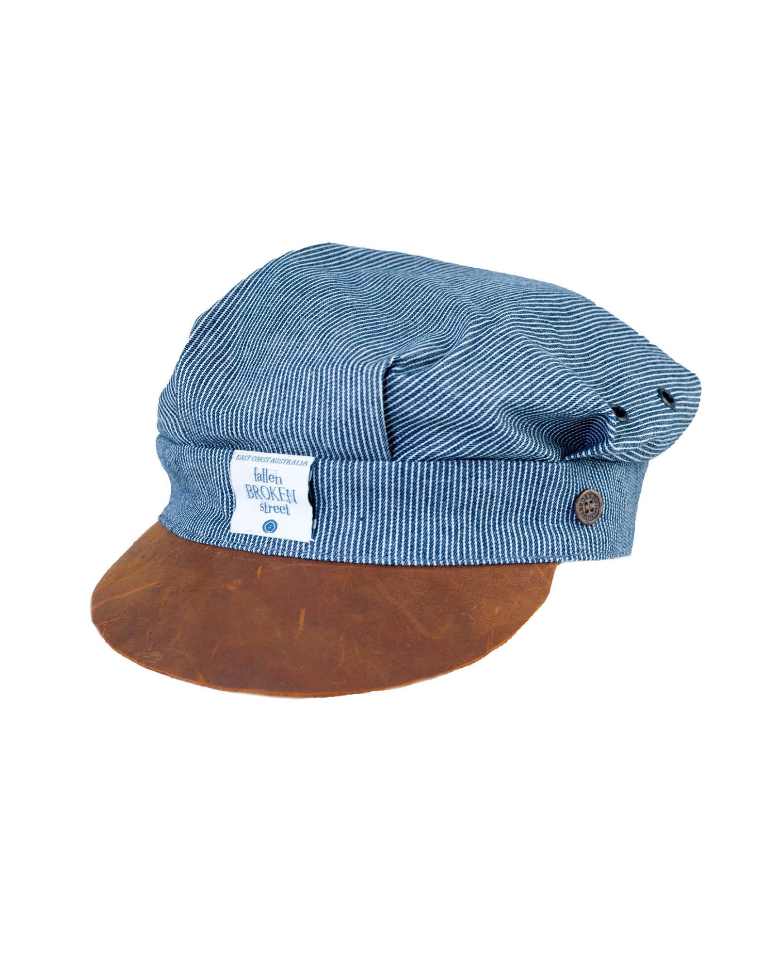 Choo Choo Cap Kids, cotton cap with leather brim, breathable eyelets, and logo patch, 53cm.