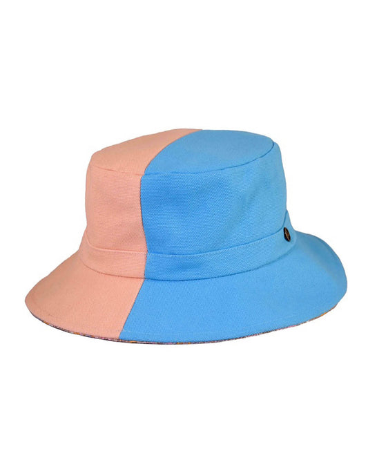 Paisley reversible bucket hat by FallenBROKENstreet, cotton canvas with breathable summer fit.