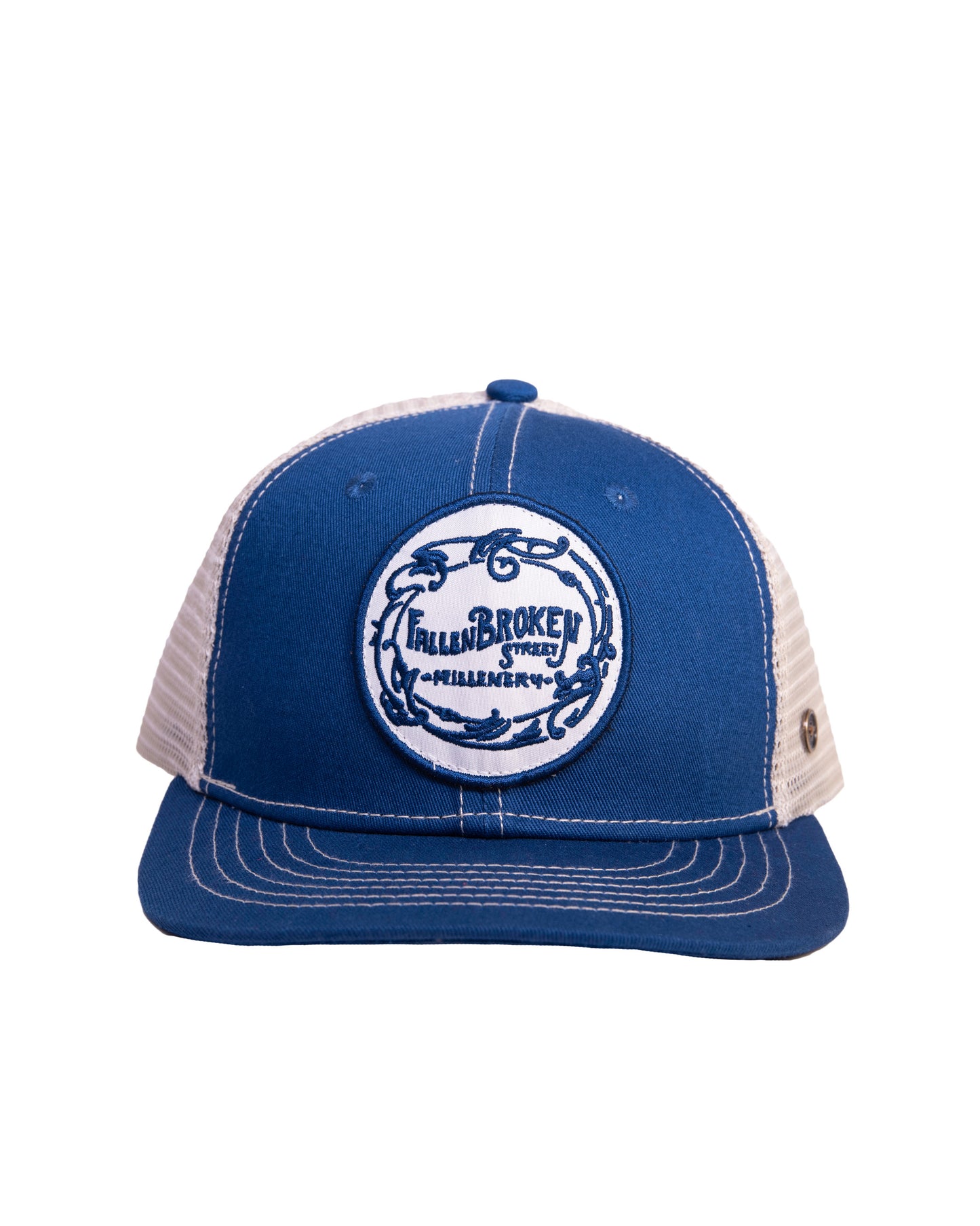 Side view of FallenBROKENstreet Ford-style trucker hat