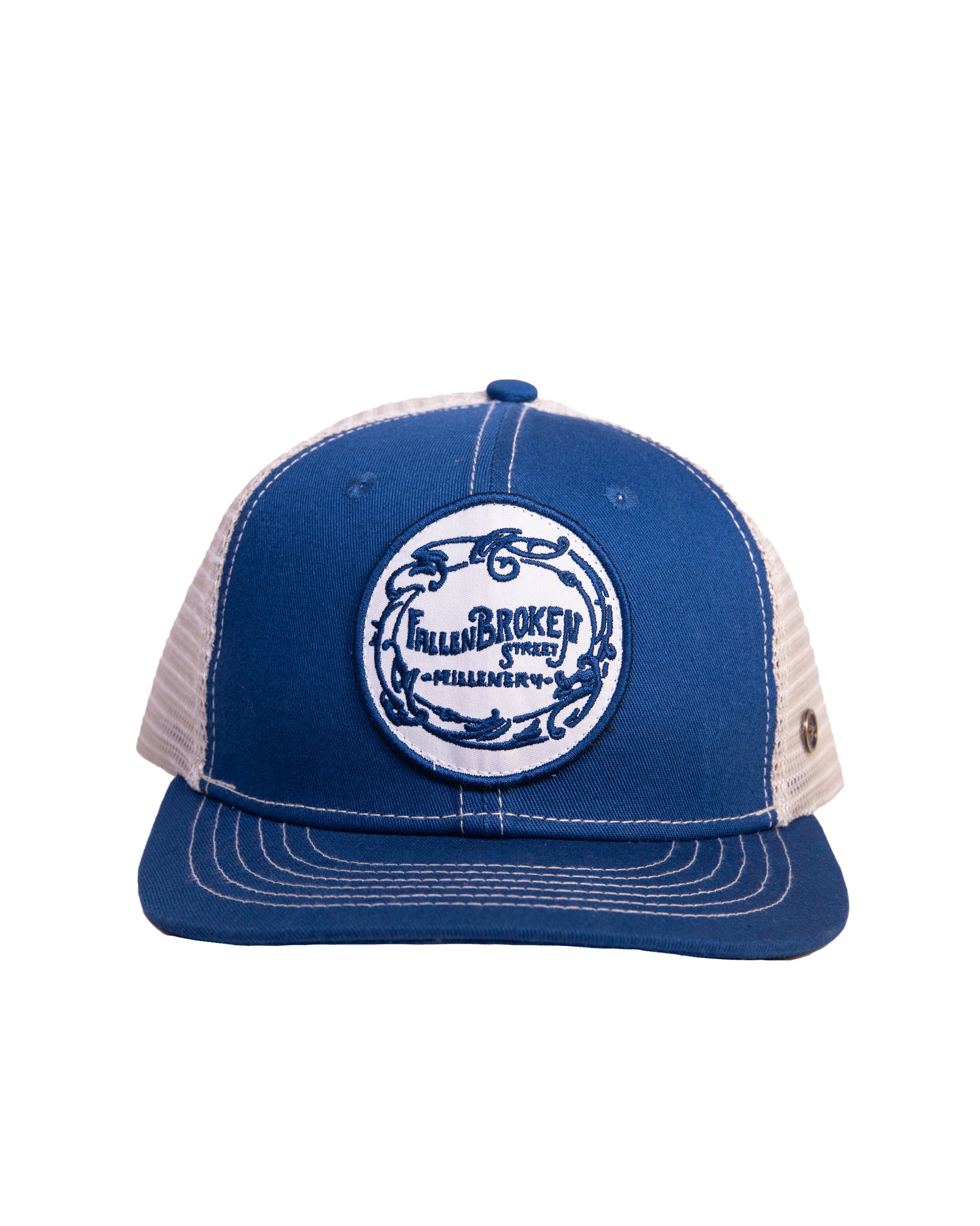 Side view of FallenBROKENstreet Ford-style trucker hat