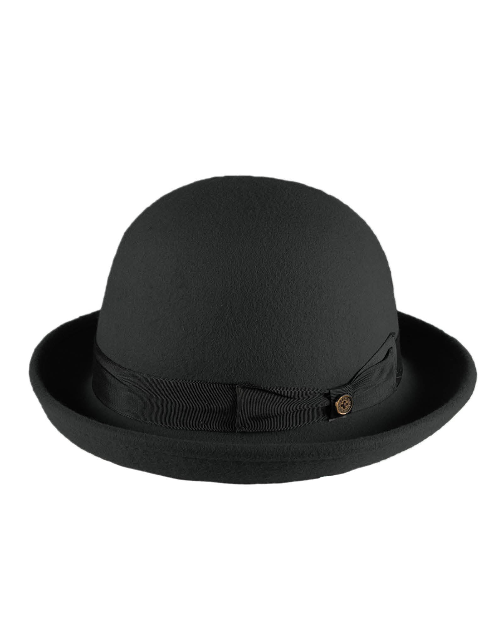 The Game Keeper Felt Hat – Kids – Black by FallenBROKENstreet. Wool felt bowler hat with leather inner band, silky lining, and grosgrain ribbon trim.