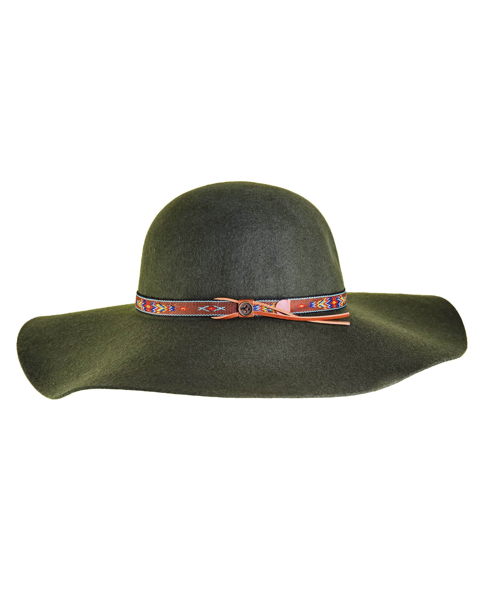 Green floppy wool hat outlet