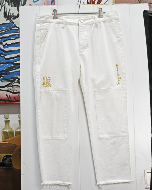 The Sonder Jean — Unisex Premium White Denim (Preorder)