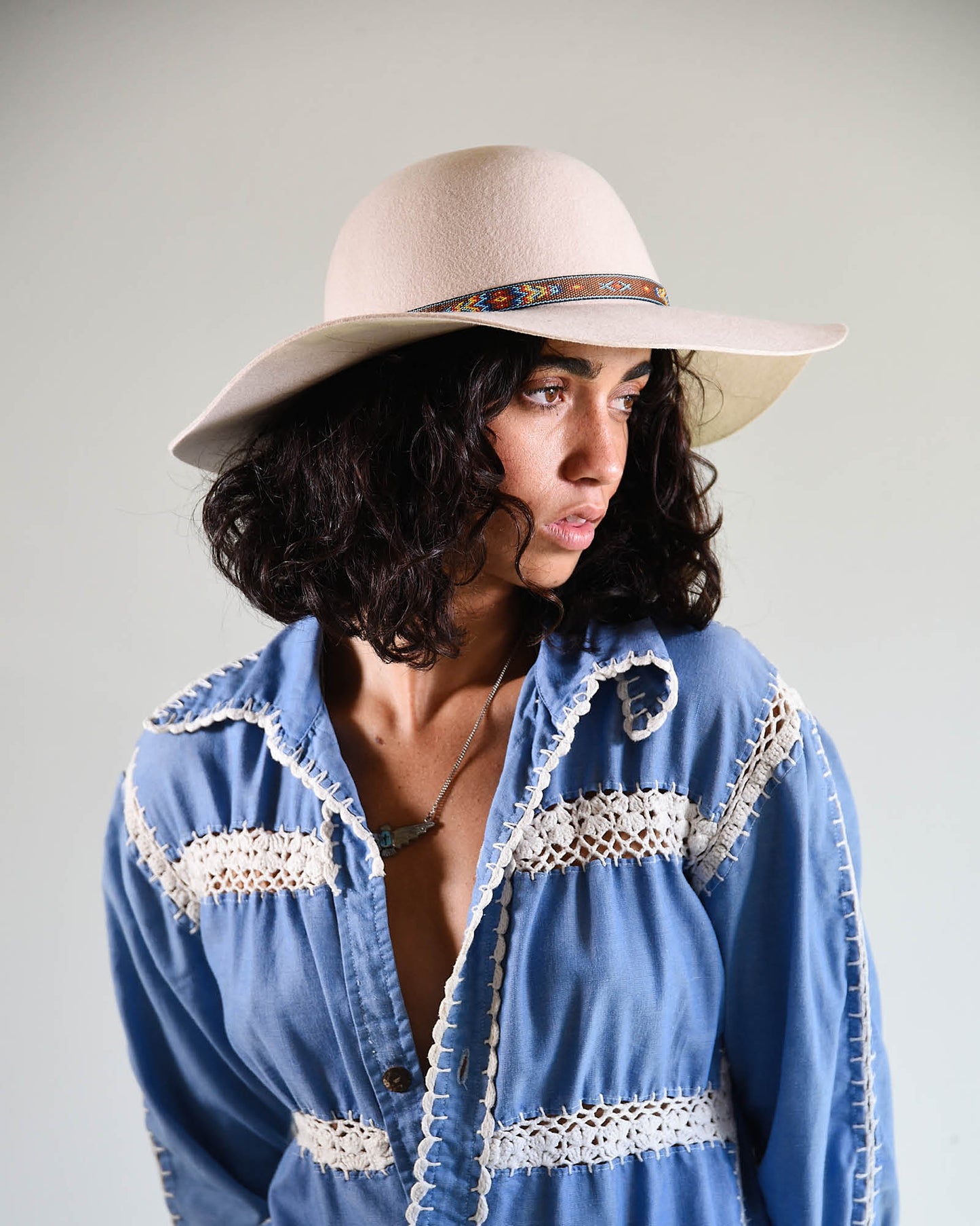 The Little Hippie Floppy Felt Hat - Cream