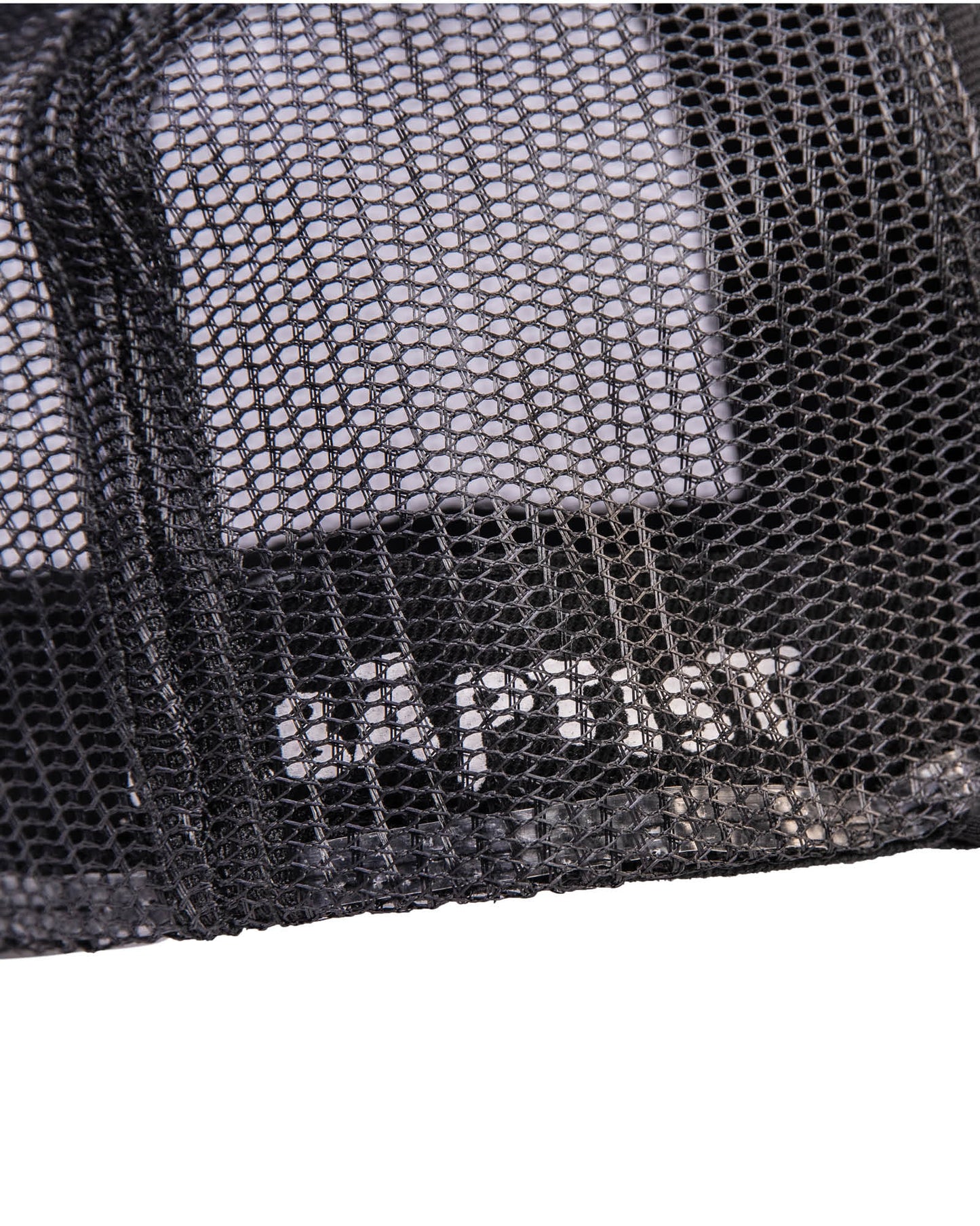 Marty Baptist signature detail printed on black mesh