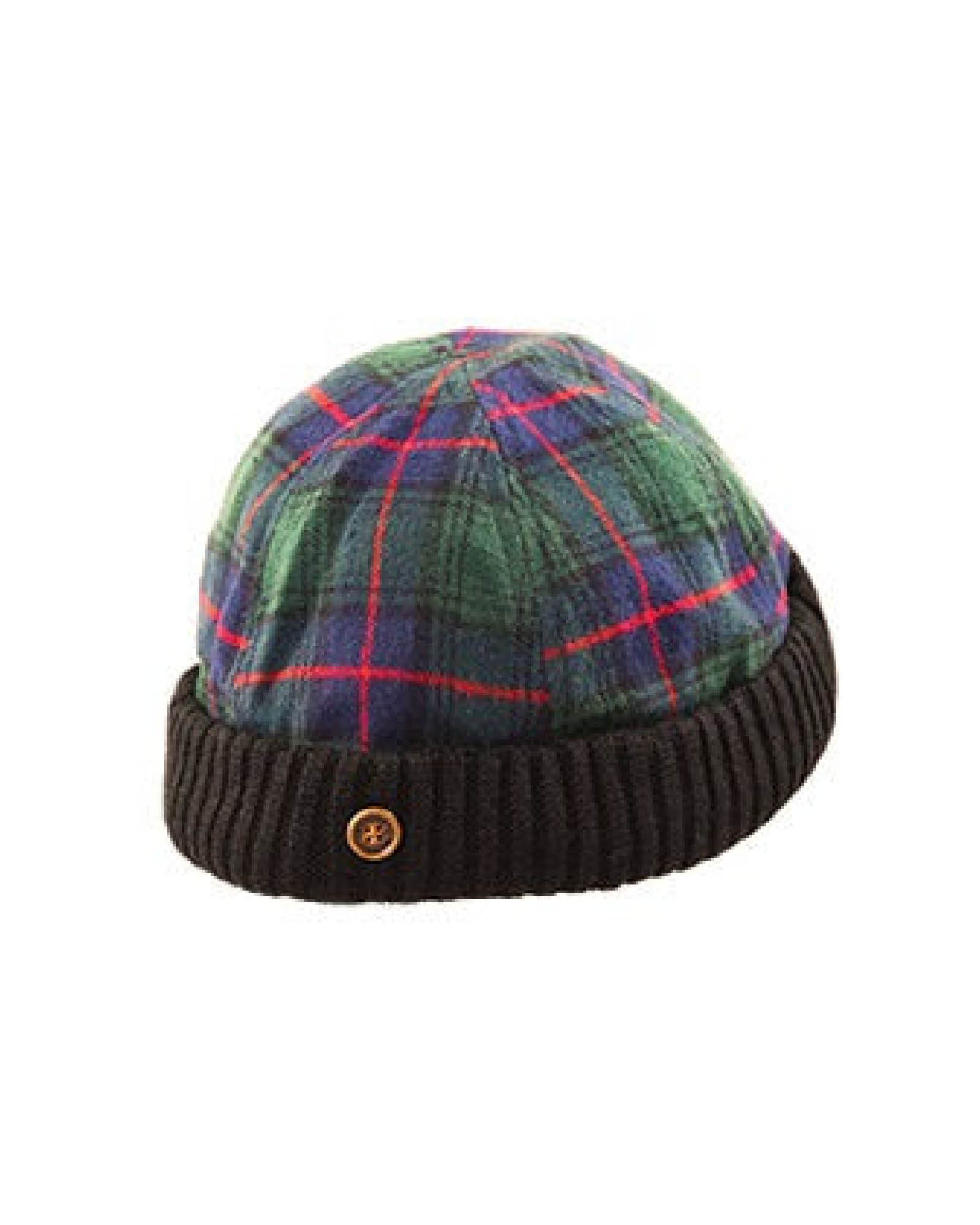 New Yorker Cap Tartan, cotton with quilted inner lining, unisex design.