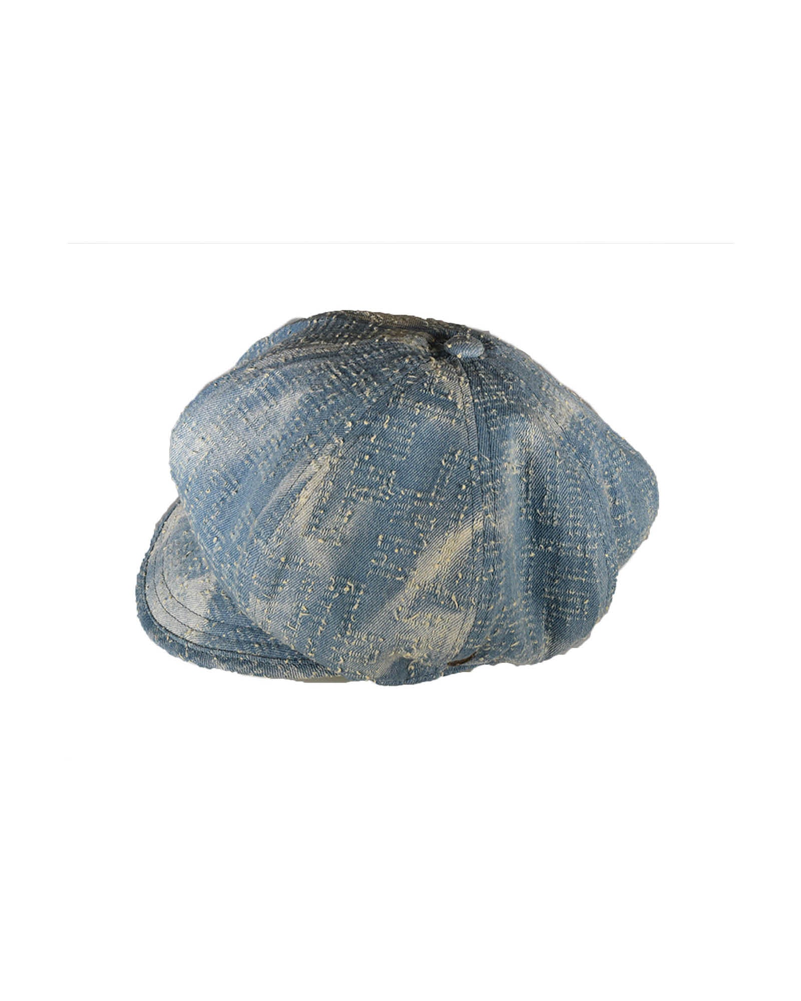 The Oliver Cap – Kids – Distressed Denim by FallenBROKENstreet. Soft cotton denim kids cap with vintage wash, baggy fit, and leather inner band.
