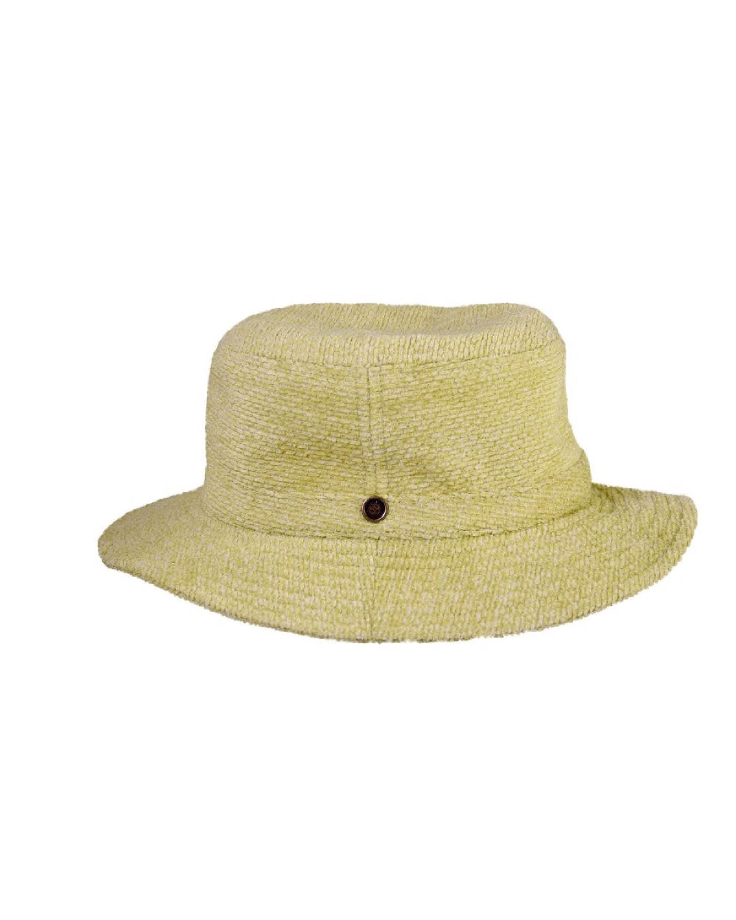 Saturday Bucket Hat Lime, cotton chenille wide brim with UPF 50+ sun protection.