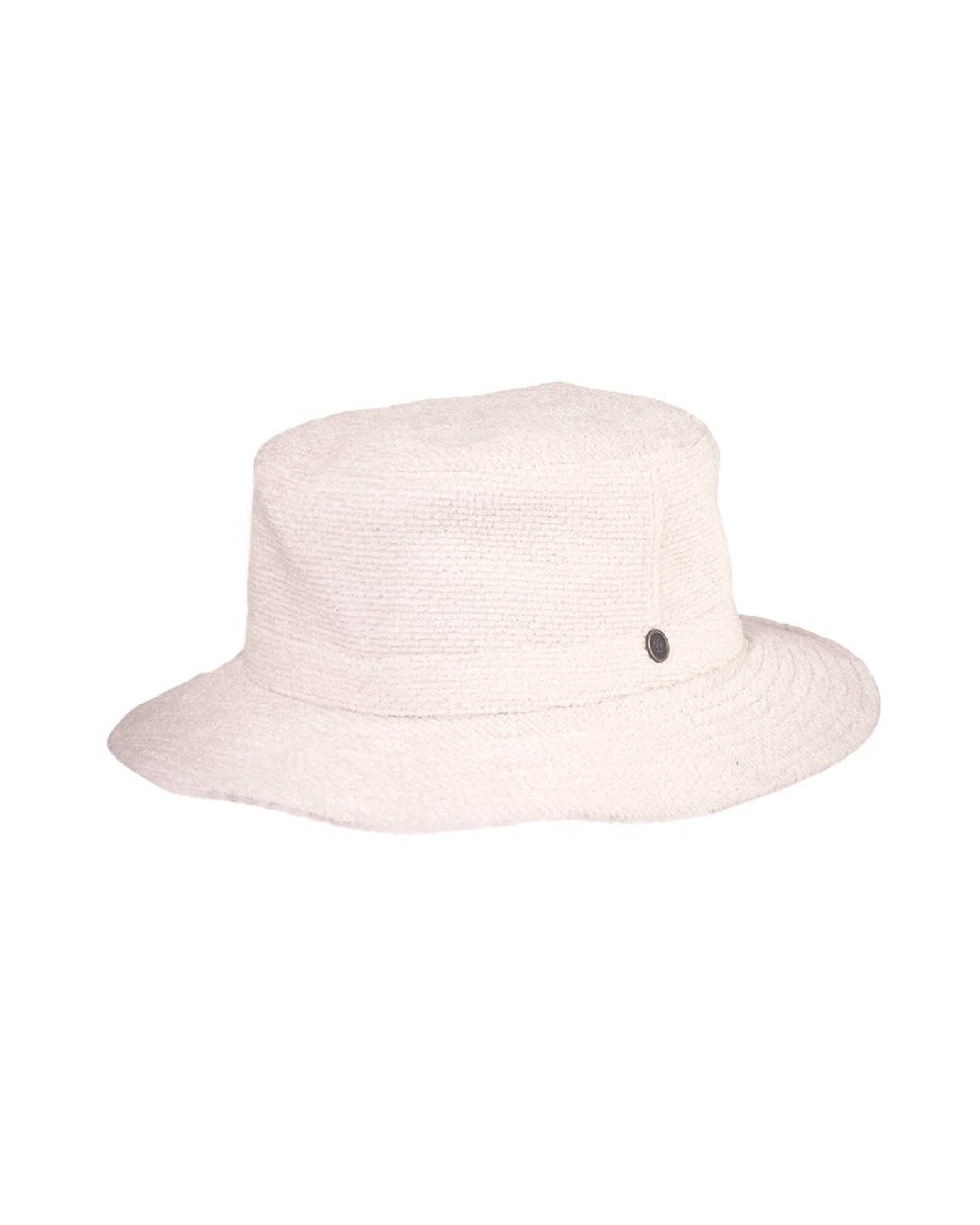 Saturday Bucket Hat – White by FallenBROKENstreet. Cotton chenille bucket hat with wide brim and UPF 50+ sun protection. Features breathable cotton inner band for comfort. Lightweight, durable, and packable, designed for summer festivals, beach days, and everyday adventures. A crisp, timeless summer staple in bright white.