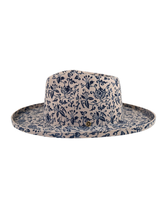 Patterned Daydream Felt Hat for kids, soft fit design with wide brim and cotton inner band.