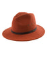 The Ratatat Felt Hat – Rust by FallenBROKENstreet. Australian wool felt fedora with leather band, metal button, and cotton inner band. Unisex structured design in warm rust tone.