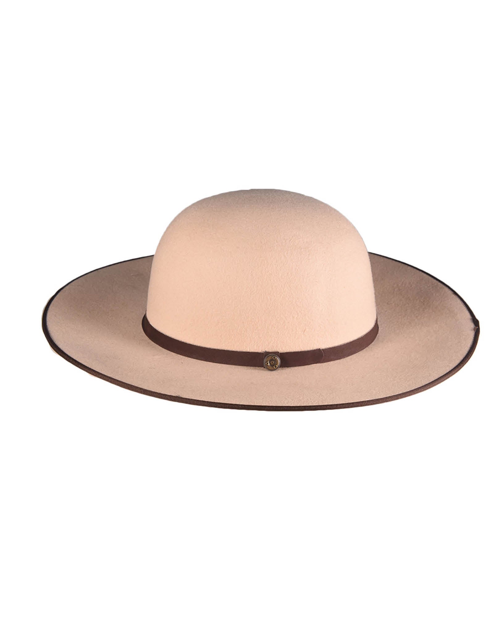 The TripTych Series Felt Hat Round Ivory/Brown - Main Image
