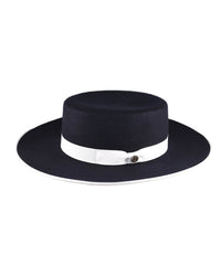 The TripTych Series Felt Hat - Square - Navy/White - fallenBROKENstreet