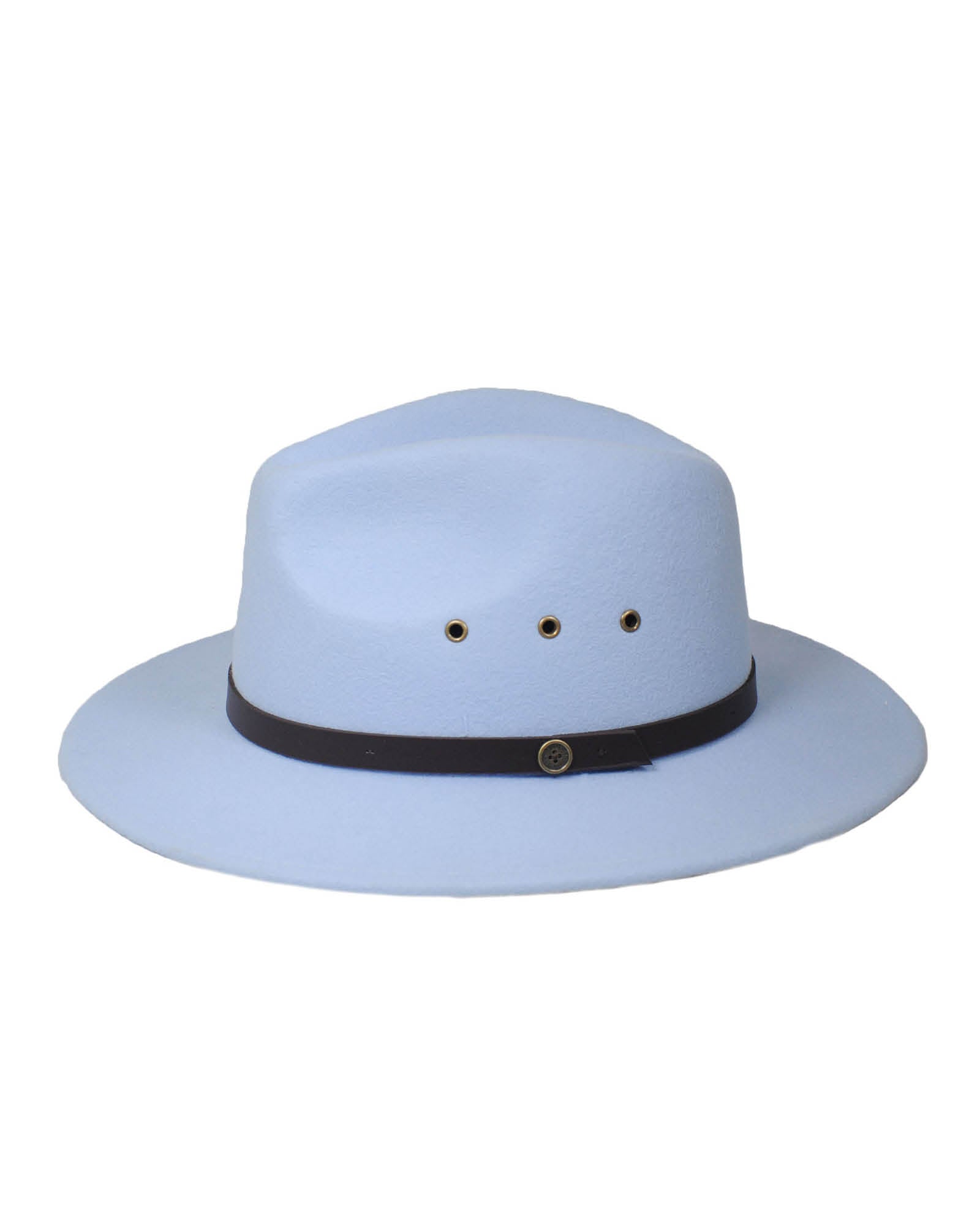 Ratatat Felt Hat Blue Bird, wool felt fedora with leather band and UPF 50+ protection.