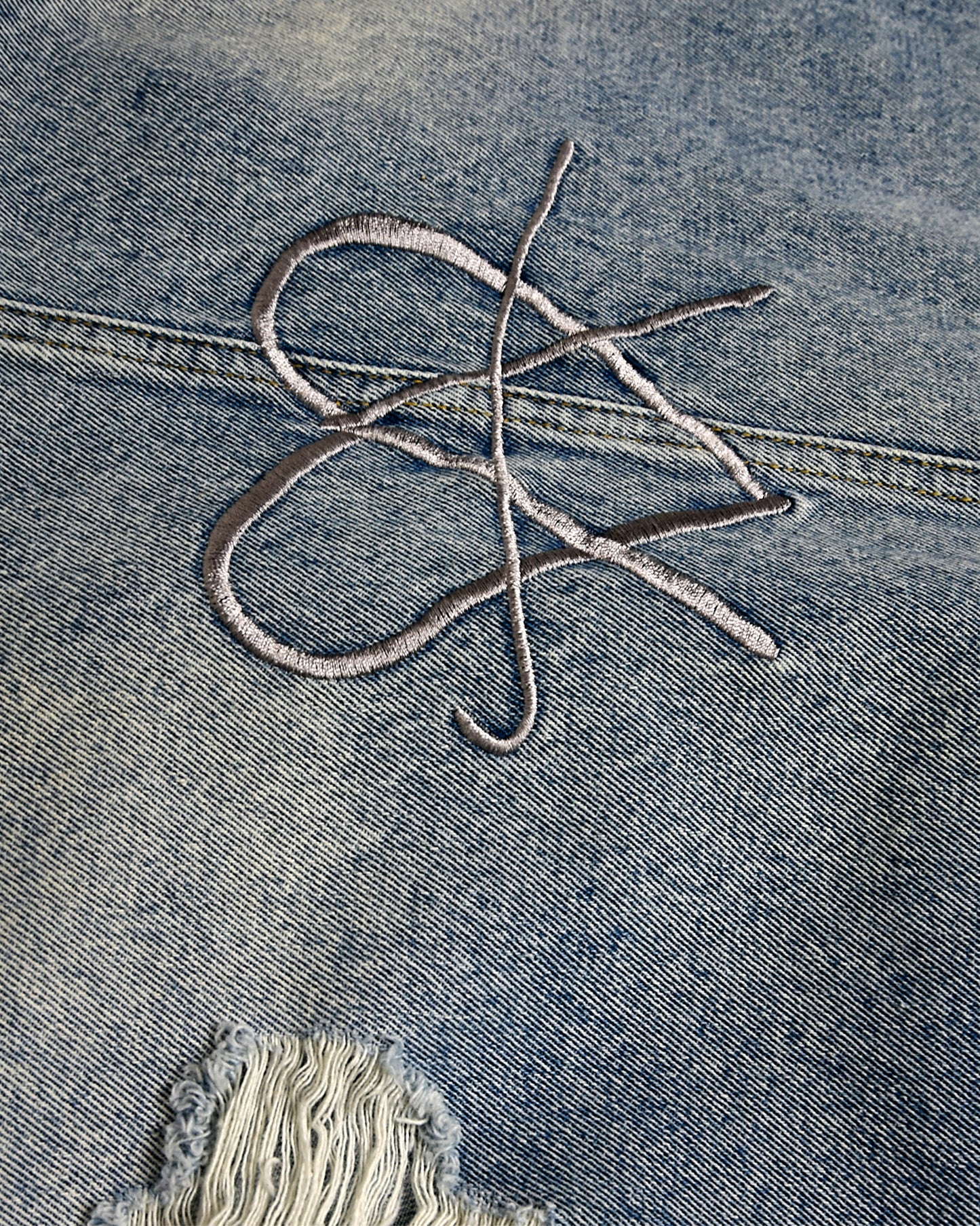 Love Anarchy Denim Trench Coat by fallen BROKEN street