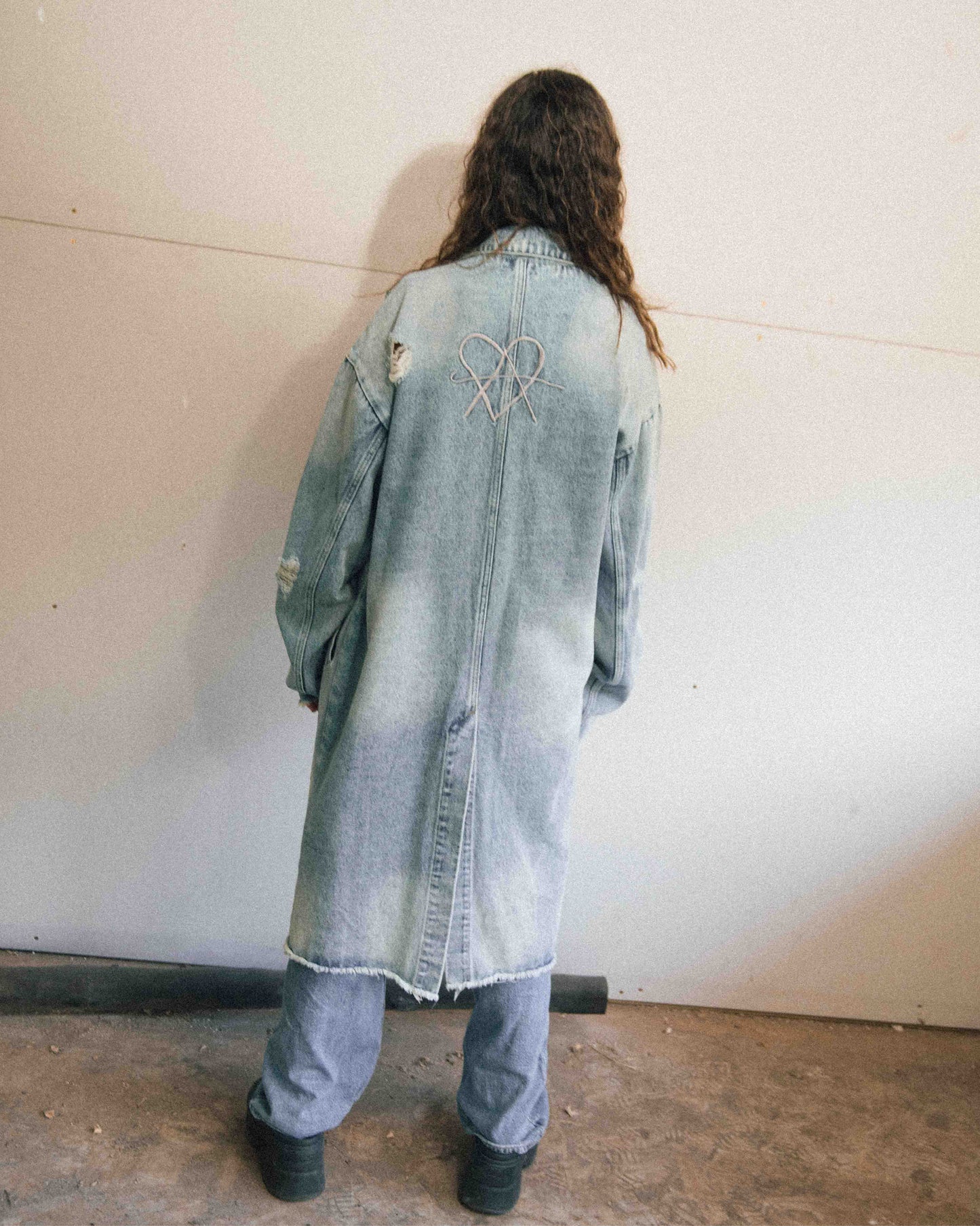 Love Anarchy Denim Trench Coat by fallen BROKEN street