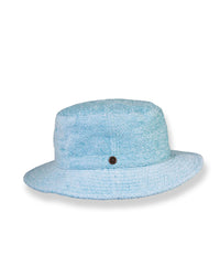 Saturday Bucket Hat – Blue by FallenBROKENstreet. Wide brim cotton chenille bucket hat with UPF 50+ sun protection and cotton inner band for comfort. Lightweight, breathable, and durable, designed for summer festivals, travel, and everyday wear. Bold blue colourway adds a fresh statement to coastal and city styling.