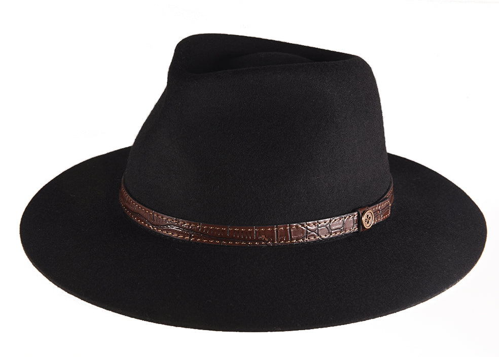 Kids black 2025 fedora hat