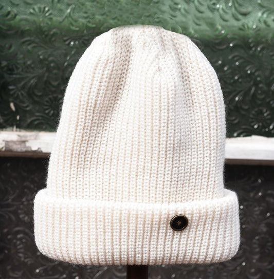 The Wally Beanie JNR. White