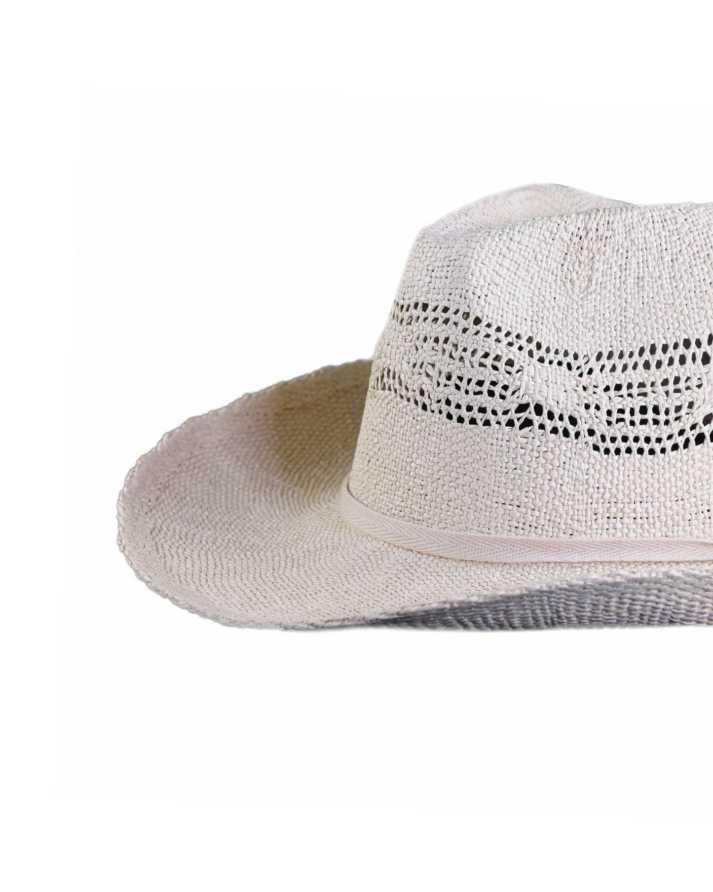 Close-up side view of The Lover Straw Hat in Natural, showcasing the intricate straw weave, internal banding, and vintage-inspired silhouette. This sun-ready design delivers comfort and effortless summer elegance, perfect for festival styling or slow days in the wild.