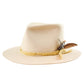 side view of Wool Felt Hat with Feather Trim | The Coast – Fallenbrokenstreet

