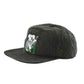 side view Kids grey corduroy snapback hat with embroidered koala on front, flat brim and classic snap fit – Fallenbrokenstreet kids cap.