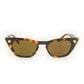 Dope Lemon tortoise shell sunglasses front view with crown logo and brown polarised lenses.
