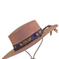FallenBROKENstreet Troubadour Felt Hat – Angus Stone collaboration. Taupe wool felt hat with structured wide brim, braided leather chin strap, and multicoloured ribbon band. A timeless unisex hat designed for travel, performance, and lifestyle wear.
