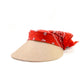 Bandit Visor Red Bandana, woven visor hat with cotton bandana detail.