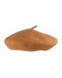 Mustard beret on a white background