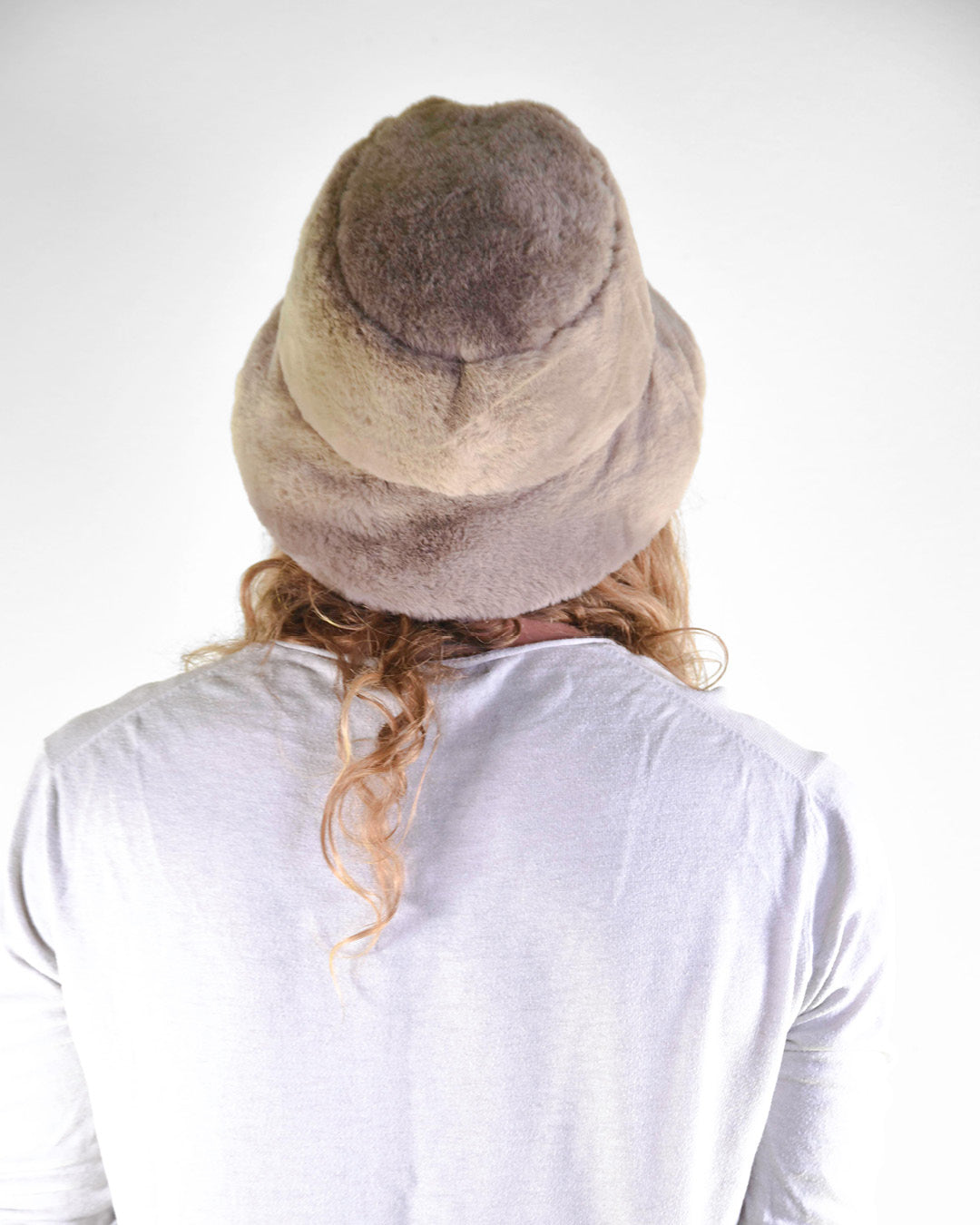 The Cosmic Girl Bucket Hat – Tan Faux Fur | Unisex Winter Hat