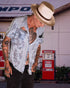 Bromley Artist Collaboration Straw Hat, woven straw design with embossed signature detail.