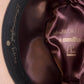 Interior shot of the EP Vintage Hat revealing the deep brown satin lining and adjustable cotton band. Offers a comfortable fit and signature FallenBROKENstreet branding.

