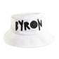 Side view of The Rusty – Byron bucket hat in white, showcasing detailed stitching and cotton texture. Designed for laidback adventures with coastal flair.

