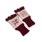 Fingerless Gloves Cosy Maroon, wool-blend knit gloves with ribbed cuff.