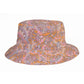 FlipSide Bucket Hat Paisley Reversible, cotton canvas bucket hat with wide brim, unisex design.