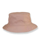 Beige bucket hat on a white background