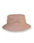 Beige bucket hat on a white background