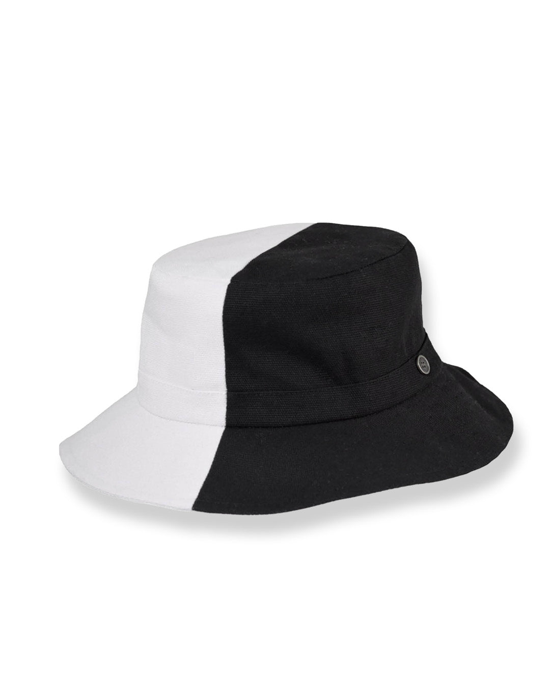 The FlipSide Bucket Hat Black White Kids by fallenBROKENstreet – side view