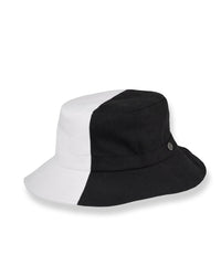 The FlipSide Bucket Hat Black White Kids by fallenBROKENstreet – side view