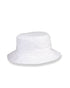 White bucket hat on a white background
