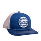 FBS Logo Cap in blue with woven patch and white mesh back

