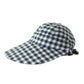 FallenBROKENstreet Half Court Cap – Green, gingham cotton summer hat with elastic bow back.