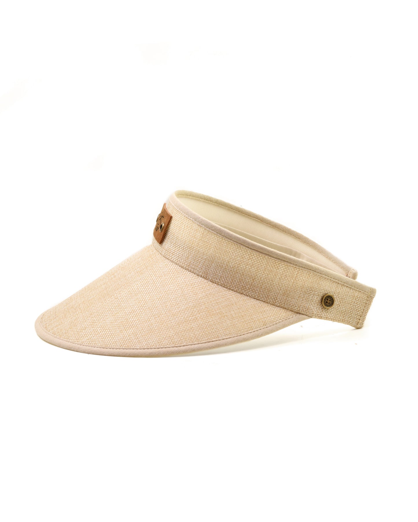Side view of FallenBROKENstreet Horizon Visor – Natural, lightweight woven visor.