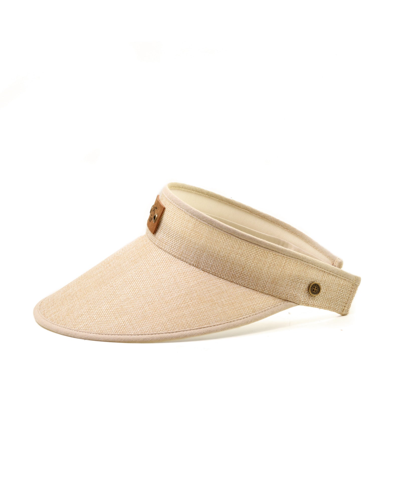 Side view of FallenBROKENstreet Horizon Visor – Natural, lightweight woven visor.