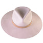 Top-down view of The Jose wool felt crown and brim

