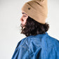 FallenBROKENstreet Lucks Beanie in tan ribbed knit, cosy wool blend with signature logo patch.