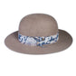 MT Warning Hat Taupe, handcrafted wool felt hat with linen band and leather inner band.